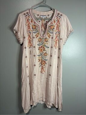 Johnny Was Workshop Embroidered Tunic Dress – Size Small